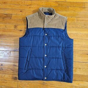 J Crew Authentic Outerwear Navy Puffer Vest Mens Small